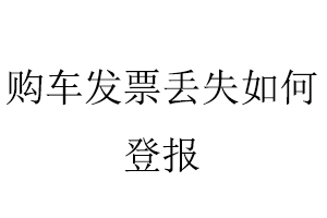 購車發(fā)票丟失如何登報