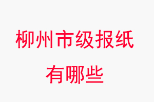 柳州報紙有哪些,柳州市級報紙有哪些找我要登報網