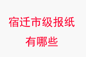 宿遷報紙有哪些，宿遷市級報紙有哪些找我要登報網