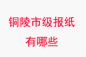 銅陵報紙有哪些,銅陵市級報紙有哪些找我要登報網