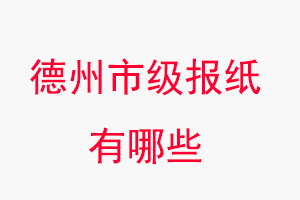 德州報紙有哪些，德州市級報紙有哪些找我要登報網
