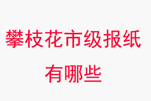 攀枝花報(bào)紙有哪些，攀枝花市級(jí)報(bào)紙有哪些找我要登報(bào)網(wǎng)