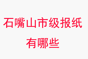 石嘴山報紙有哪些,石嘴山市級報紙有哪些找我要登報網