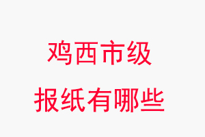 雞西報紙有哪些，雞西市級報紙有哪些找我要登報網